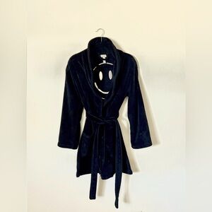 PINK Victoria's Secret Black Robe with Smiley Face